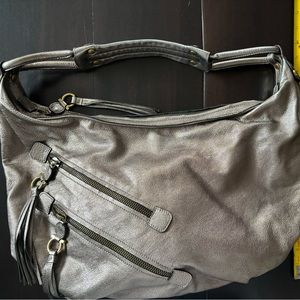 SALVATORE FERRAGAMO - Italian Leather Purse FG 21 6330  - pewter (#2)